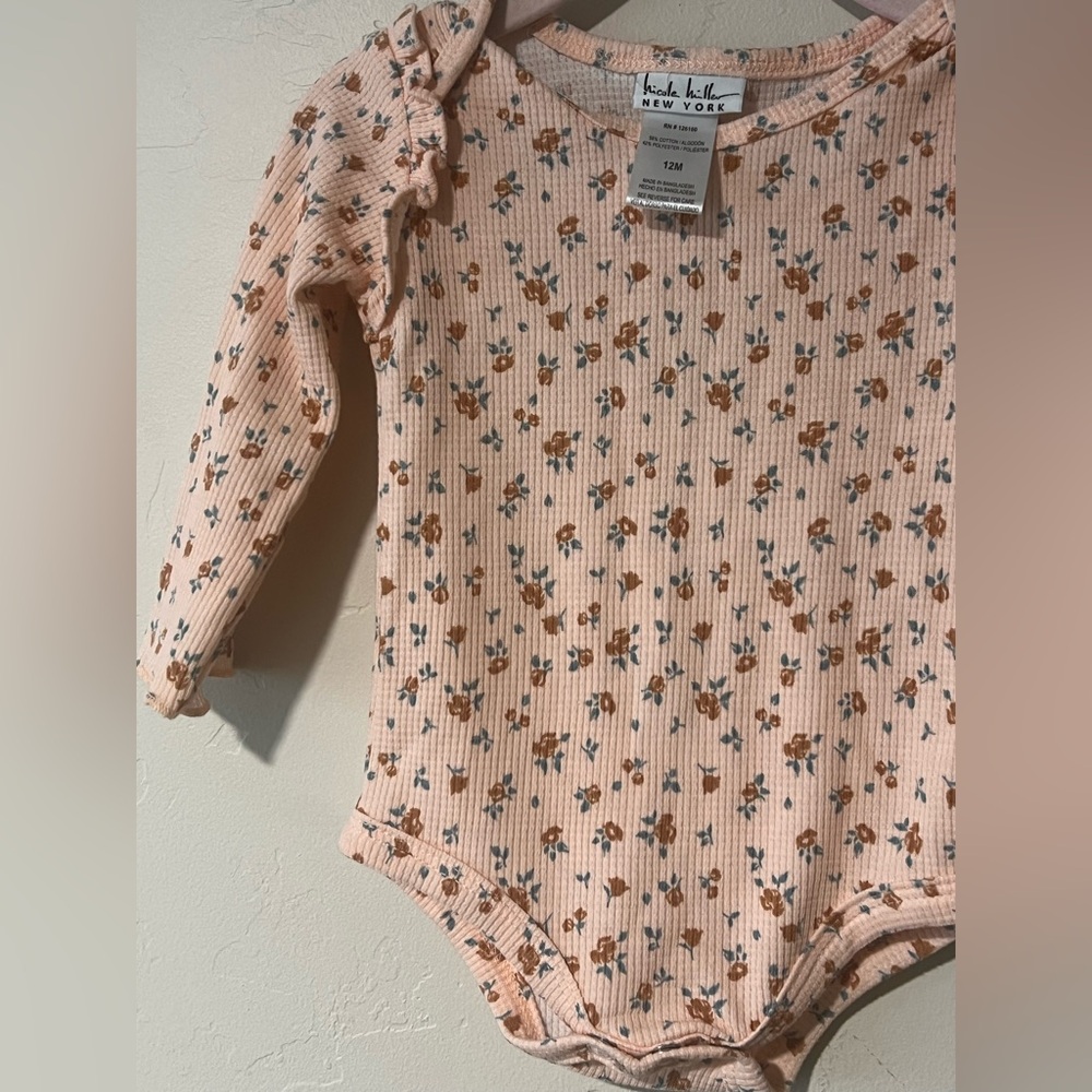Nicole Miller 2 piece set long sleeve pink floral shirt corduroy dress 
Size 12m - Picture 6 of 10